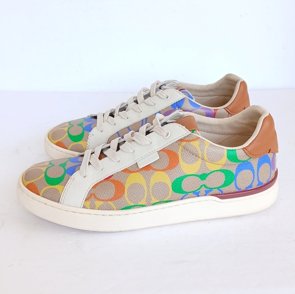 Coach Lowline Rainbow Sneakers Women's Size 8.5 - Picture 5 of 10